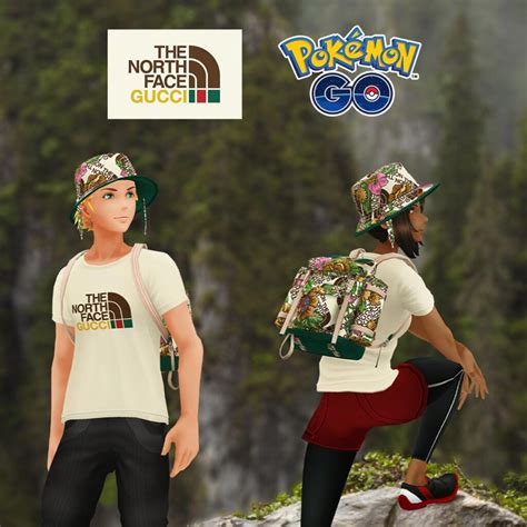 pokemon go the north face gucci code|Pokémon Go's North Face and Gucci avatar items are now redeemable .